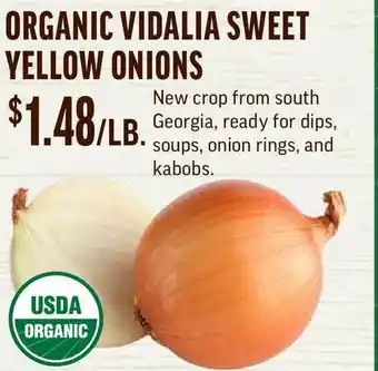 Central Market Organic Vidalia Sweet Yellow Onions offer