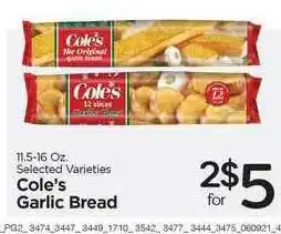 Cole's Garlic Bread