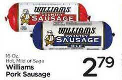 Edwards Food Giant Williams Pork Sausage offer