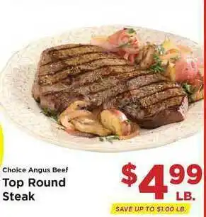 Homeland Market Choice Angus Beef Top Round Steak offer