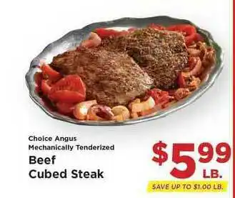 Homeland Market Beef Cubed Steak offer
