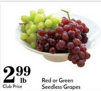 Pavilions Red Or Green Seedless Grapes offer