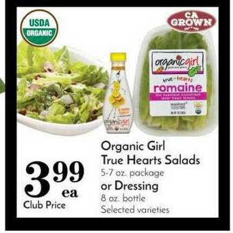 Pavilions Organic Girl True Hearts Salads offer