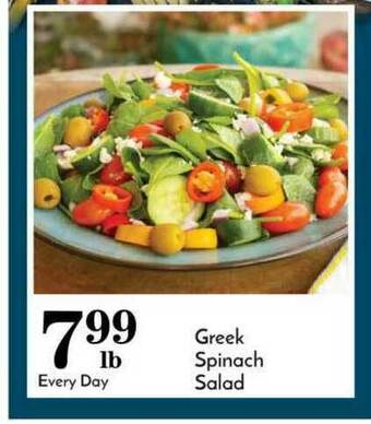 Pavilions Greek Spinach Salad offer