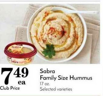 Pavilions Sabra Family Size Hummus offer