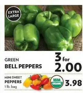 Reasors Green Bell Peppers, Mini Sweet Pepers offer