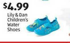 Aldi Lily & Dan Children's Water Shoes offer