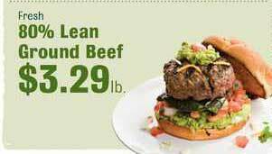 Robert Fresh Market 80% Lean Ground Beef offer