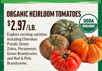 Central Market Organic Heirloom Tomatoes offer
