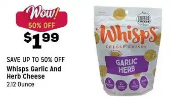 Grocery Outlet Whisps Garlic And Herb Cheese offer