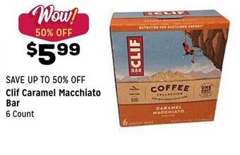 Grocery Outlet Clif Caramel Macchiato Bar offer