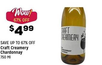 Grocery Outlet Craft Creamery Chardonnay offer