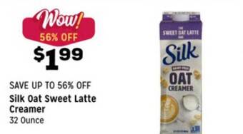 Grocery Outlet Silk Oat Sweet Latte Creamer offer