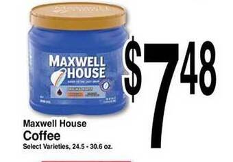 Super Saver Maxwell House Coffee offer