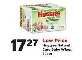 Stater Bros Huggies Natural Care Baby Wipes offer