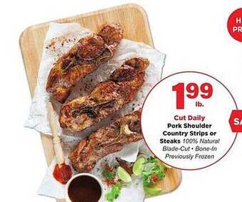 Stater Bros Pork Shoulder Country Strips Or Steaks offer