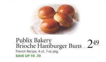 Publix Publix Bakery Brioche Hamburger Buns offer
