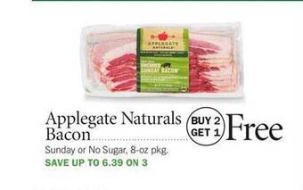 Publix Applegate Naturals Bacon offer
