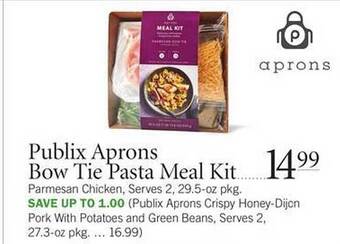 Publix Publix Aprons Bow Tie Pasta Meal Kit offer