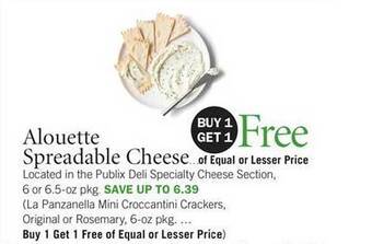 Publix Alouette Spreadable Cheese offer