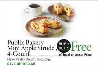 Publix Publix Bakery Mini Apple Strudel, 4-count offer