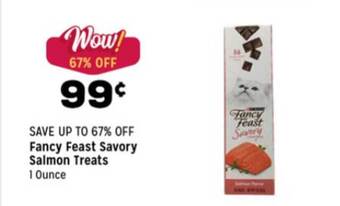 Grocery Outlet Fancy Feast Savory Salmon Treats offer
