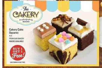 Cakery Cake Squares