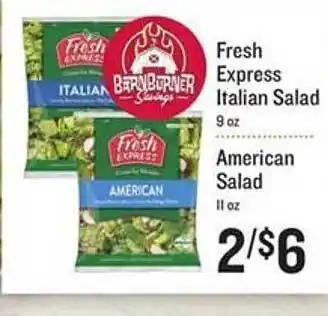 Lowes Foods Fresh Express Italian Salad, American Salad offer