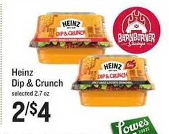 Lowes Foods Heinz Dip & Crunch offer