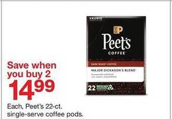 Target Peet's Single-serve Coffee Pods offer
