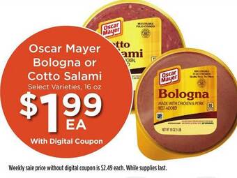Food 4 Less Oscar Mayer Bologna Or Cotto Salami offer