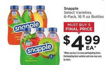 Food 4 Less Snapple offer