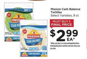 Food 4 Less Mission Carb Balance Tortillas offer