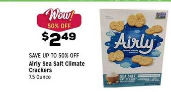Grocery Outlet Airly Sea Salt Climate Crackers offer