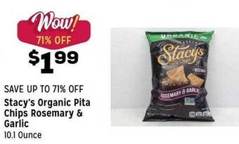Grocery Outlet Stacy's Organic Pita Chips Rosemary & Garlic offer