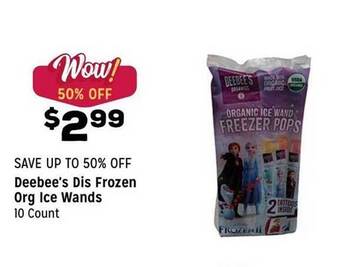 Grocery Outlet Deebee's Dis Frozen Org Ice Wands offer