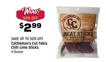 Grocery Outlet Cattleman's Cut Takis Chili Lime Sticks offer