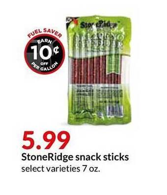 Hy-Vee Stoneridge Snack Sticks offer