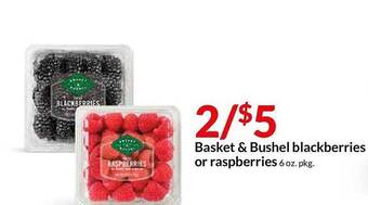 Hy-Vee Basket & Bushel Blackberries Or Raspberries offer