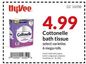 Hy-Vee Cottonelle Bath Tissue offer