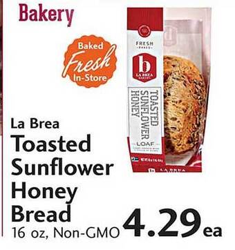 Sunset Foods La Brea Toasted Sunflower Honey Bread offer