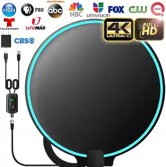 Walmart [2022] Amplified HD Digital TV Antenna 100-120 Miles Long-Range Reception Support 4K 1080p Indoor TV Digital HD Antenna Freev offer