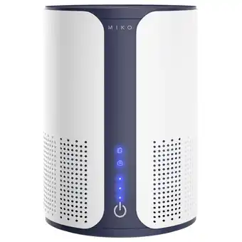 Walmart Miko Home Air Purifier with Multiple Speeds Timer True HEPA Filter to Safely Remove Dust, Pollen, Allergens, Odor - White/Gre offer