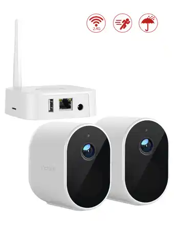 Walmart Victure EC810 1080P Home Security Camera,Wireless Outdoor wifi camera, AI Face Recognition, Rechargeable Battery(Pack of 2) offer