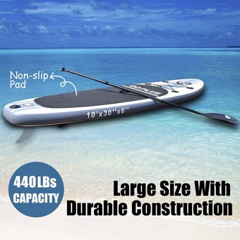 Walmart Goplus 10' Inflatable Stand Up Paddle Board SUP W/Paddle Pump Waterproof Bag offer