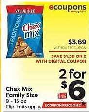 Weis Markets Chex Mix Family Size offer