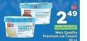 Weis Markets Weis Quality Premium Ice Cream offer