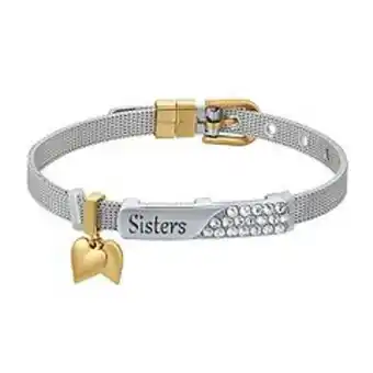 Kohl's Brilliance two-tone "sisters" bar bracelet with crystal accents offer