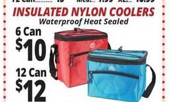 Ocean State Job Lot Insulated Nylon Coolers offer