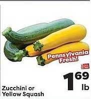 Weis Markets Zucchini Or Yellow Squash offer